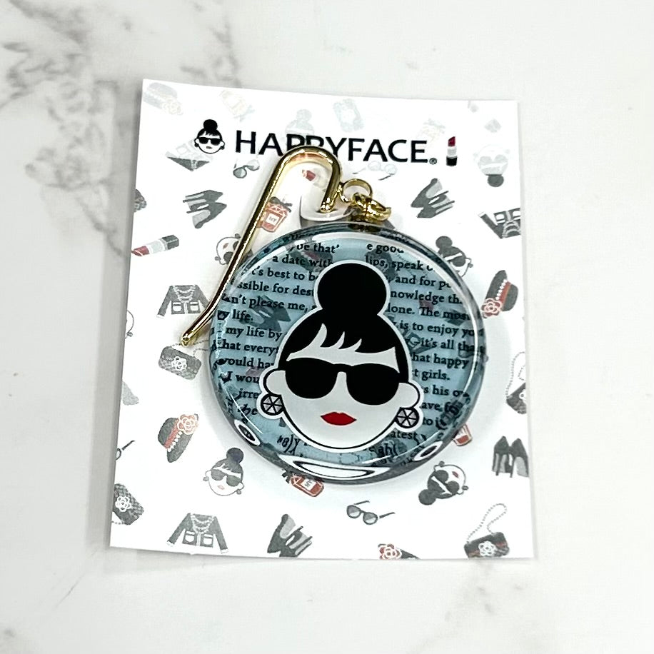 【HAPPYFACE】ＥＭＭＡ　ガラスポニーフック平丸　ブルー　※10/22〜28より順次配送
