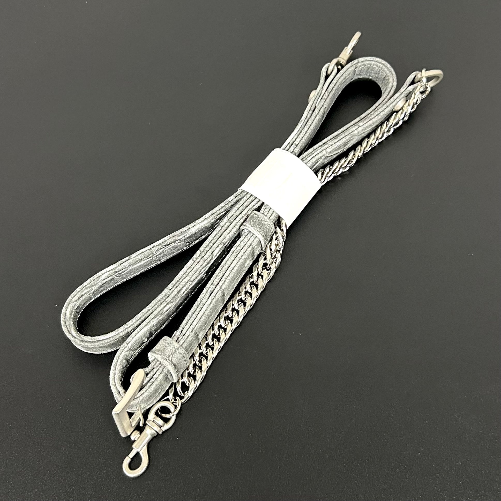 【MUL105】レイヤードウォレットショルダー ホワイトヌバック汚し加工　クロコダイル型押し　※1週間前後より事務所から発送予定