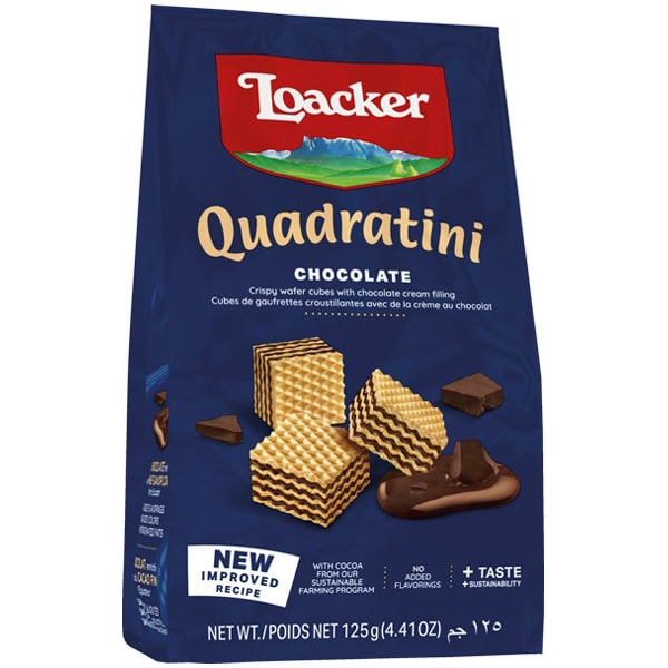 【Loacker】クワドラティーニ　チョコレート　※溶ける可能性あり※7/9~7/15迄に順次発送予定