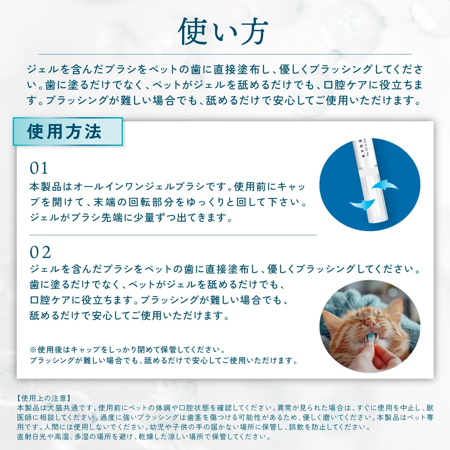 【1＋1】【KYOGOKU】 ペットオールインワンジェルブラシ　※8/6~12迄に順次発送予定