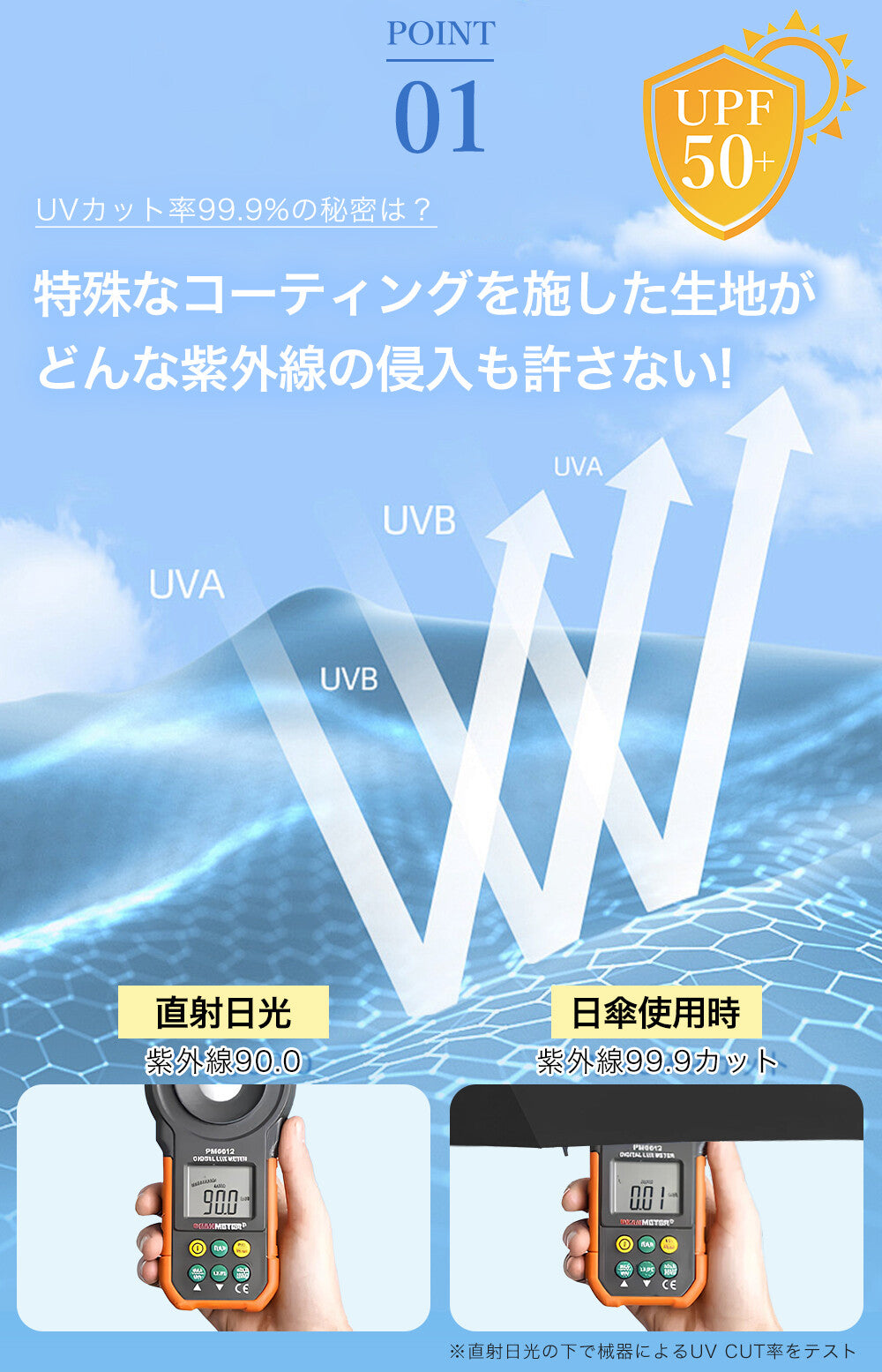 晴雨兼用 ワンタッチ折りたたみ傘　-スノーグレー- 　※6/25-7/1迄に順次発送予定