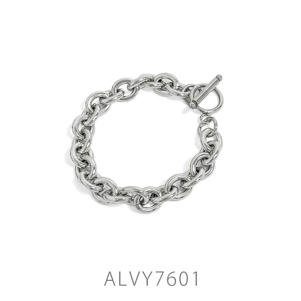 チャンキーチェーンステンレスユニセックスブレスレット 18cm ※6/25~7/1迄に順次発送予定