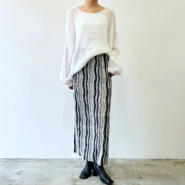 🉐大特価SALE🉐 透かし編みニットプルオーバー -アイボリー-　※4/23~29頃より順次発送予定