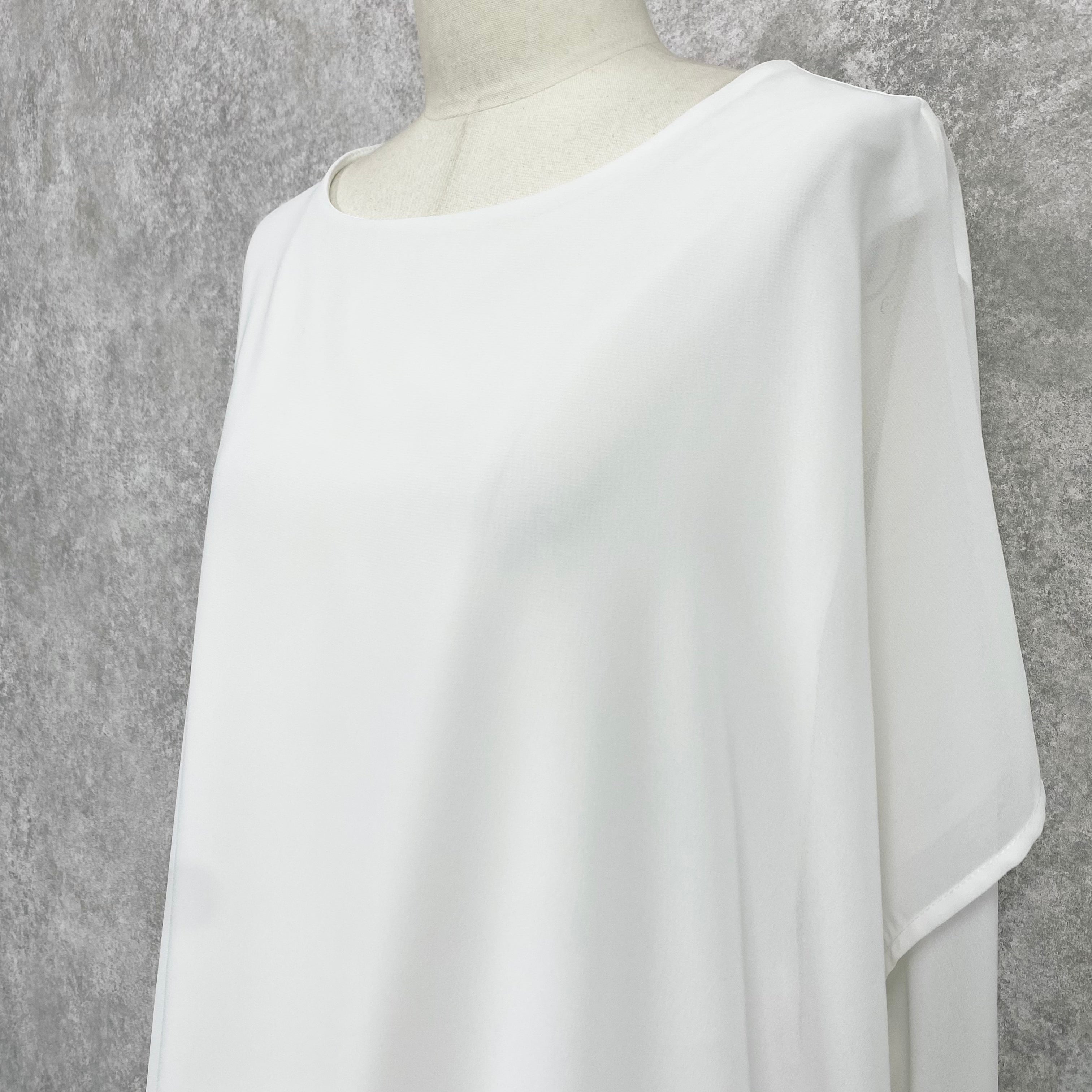【ASYMM】MISTY CHIFFON BLOUSE -white-　※7/28〜8/1迄に順次発送