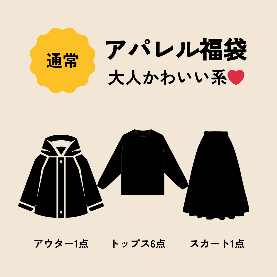 【福袋2025】アパレル福袋「大人かわいい系‪‪❤︎」通常Ver.　※12/10〜16より順次発送