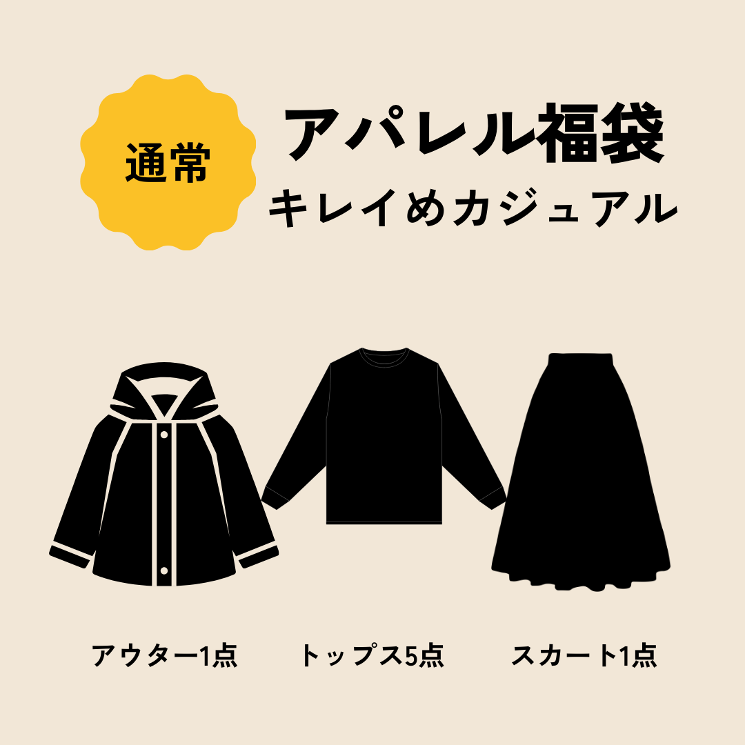 【福袋2025】アパレル福袋「キレイめカジュアル系」通常ver.　※12/10〜16より順次発送