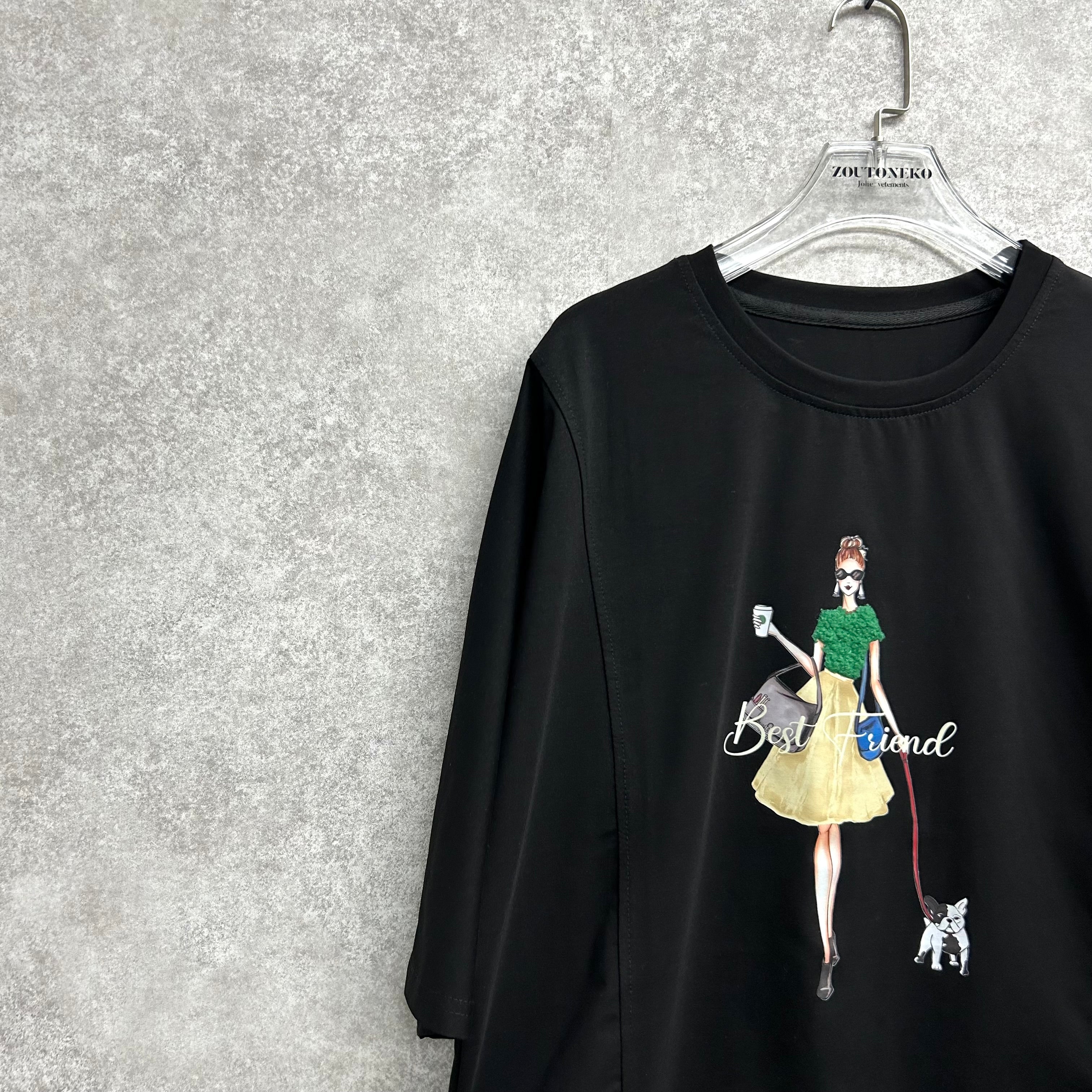 ショッピングガールドロストトップス　-ブラック-　※3/5〜11頃より順次発送予定