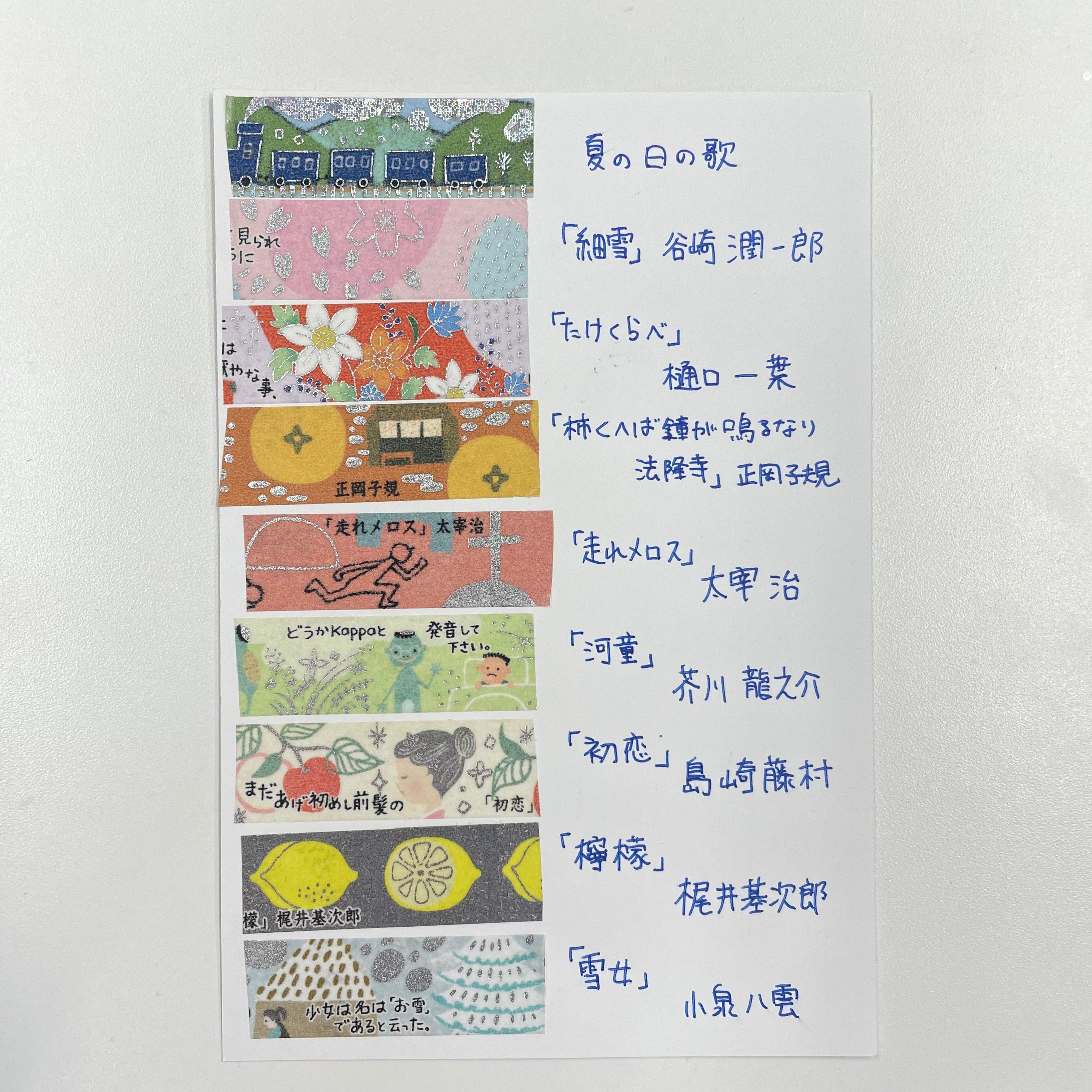 マスキングテープ福袋　-中原中也＆文学-　ランダム5個セット　※1/28〜2/3頃より順次配送予定