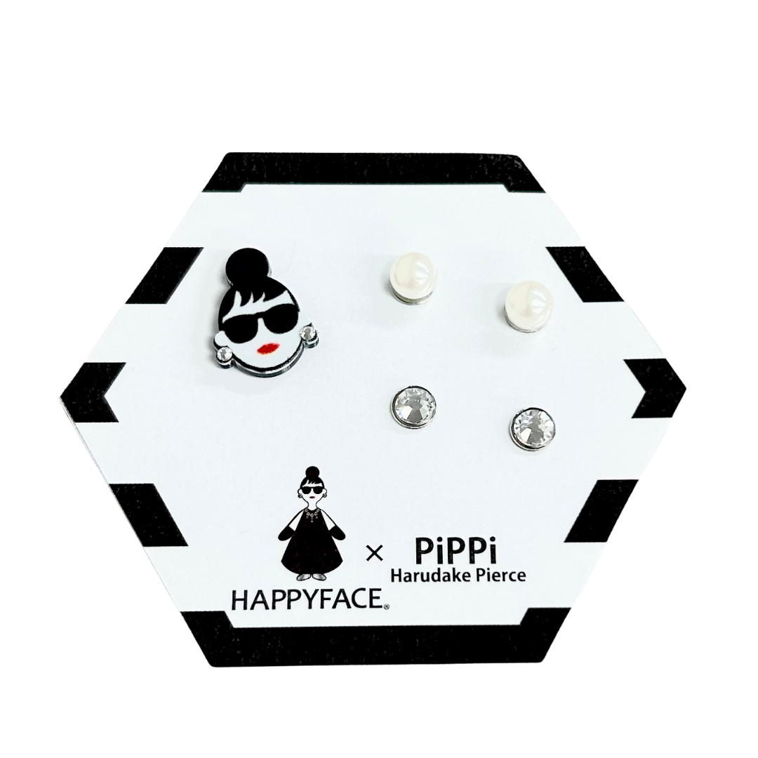 【HAPPYFACE】×【PiPPi】EMMA貼るピアス　クリア　※2/12〜17頃より順次配送予定