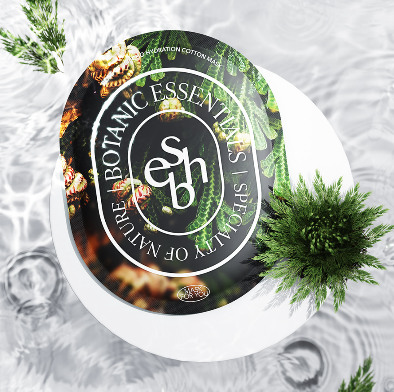 【1＋1✨】【essenherb】エッセンハーブイースターハイドレーションコットンマスク　※10/21-28より順次発送予定