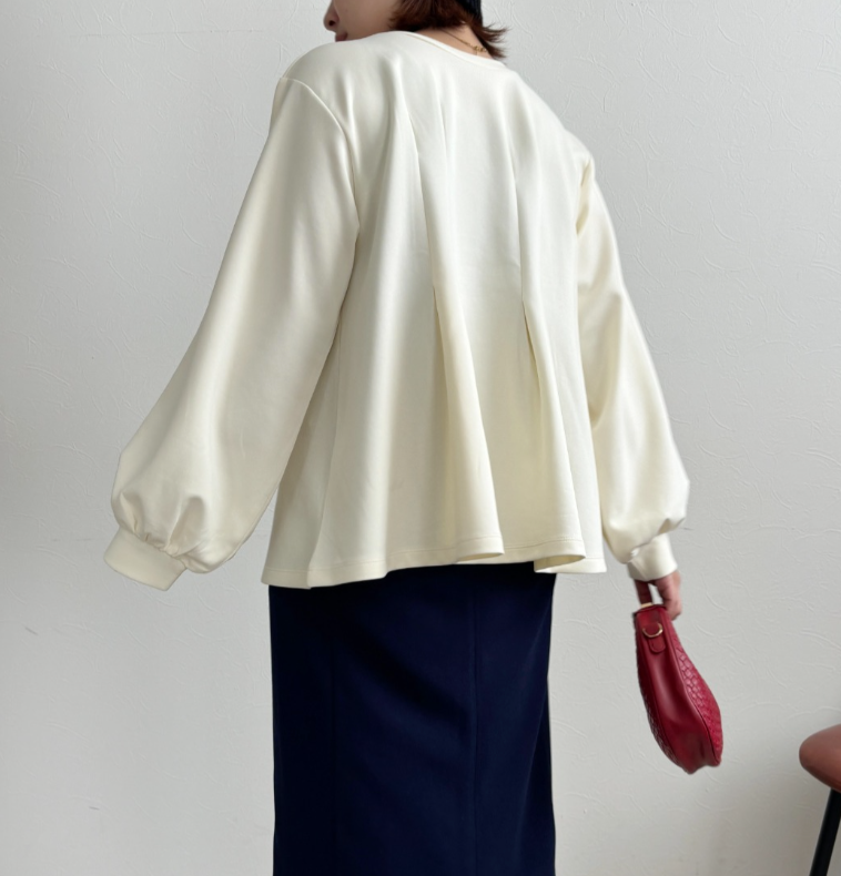 【Palm Riche】前後２WAYロゴタックTOPS  -ホワイト-　※10/22-28頃より順次配送予定