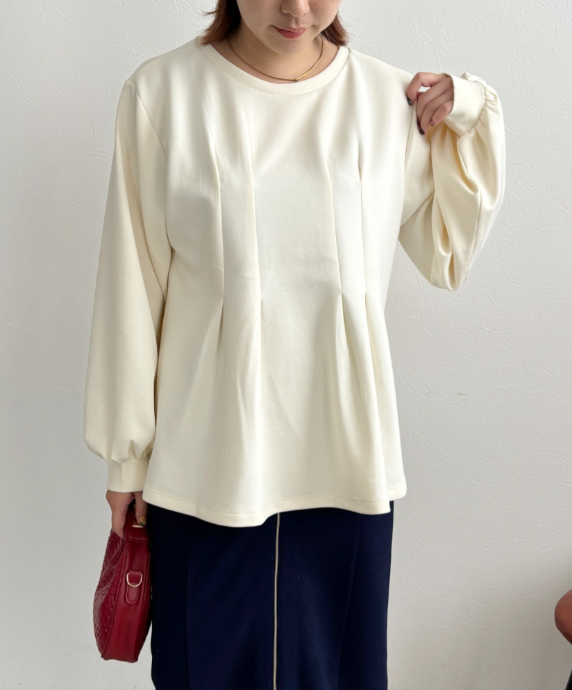 【Palm Riche】前後２WAYロゴタックTOPS  -ホワイト-　※10/22-28頃より順次配送予定