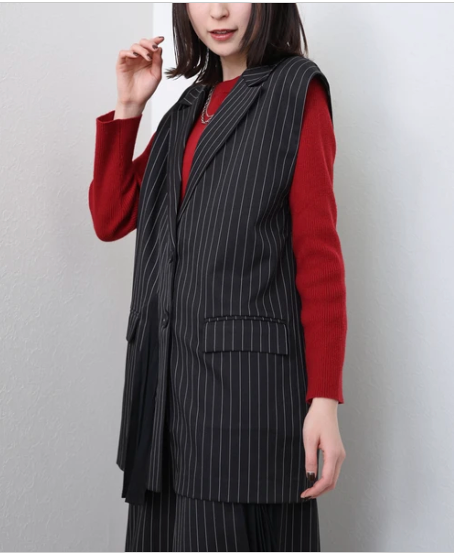 セットアップ　ベスト・パンツ　-ストライプ-　※5/28~6/3迄に順次発送予定