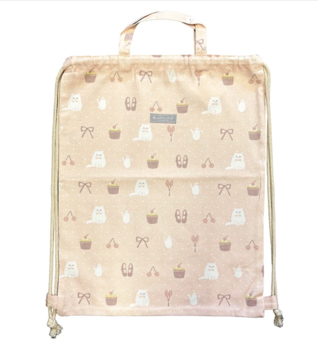 charming collection キャンバスナップサック　-ピンク-　※2/12〜17頃より順次発送予定