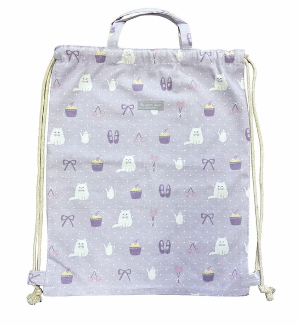 charming collection キャンバスナップサック　-ライラック-　※2/12〜17頃より順次発送予定