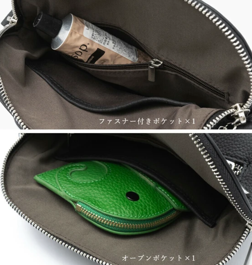 【本牛革】レザー ショルダーバッグ ビット金具 -チャコールブラウン-　※3/12-18より順次発送予定