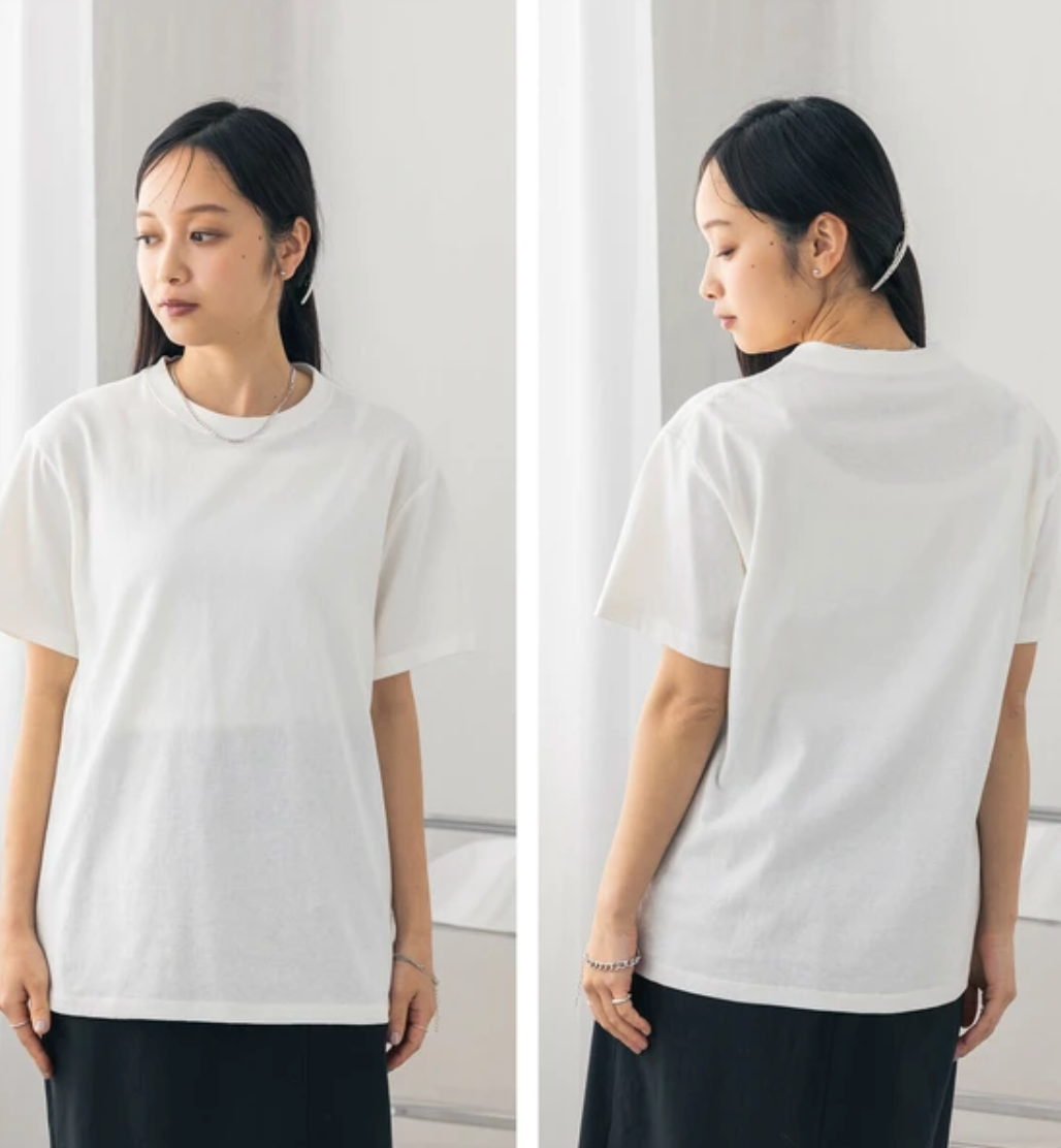 【hunch】 USAコットンOE天竺 ベーシックTシャツ -オフホワイト-　※3月26日~4月1日迄に順次発送予定