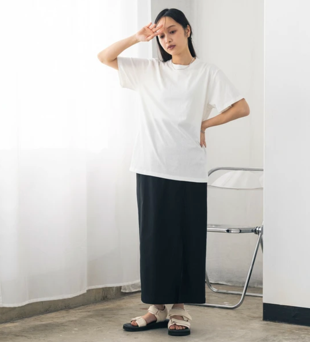 【hunch】 USAコットンOE天竺 ベーシックTシャツ -オフホワイト-　※3月26日~4月1日迄に順次発送予定