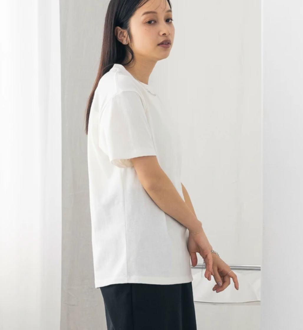 【hunch】 USAコットンOE天竺 ベーシックTシャツ -オフホワイト-　※3月26日~4月1日迄に順次発送予定