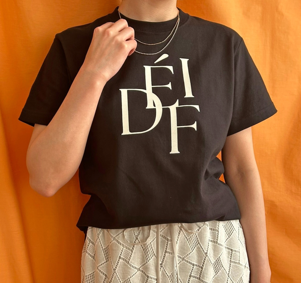 【 LHELBIE】DEFIフロッキーロゴTシャツ -ブラック-　※4/30~5/6迄に順次発送予定