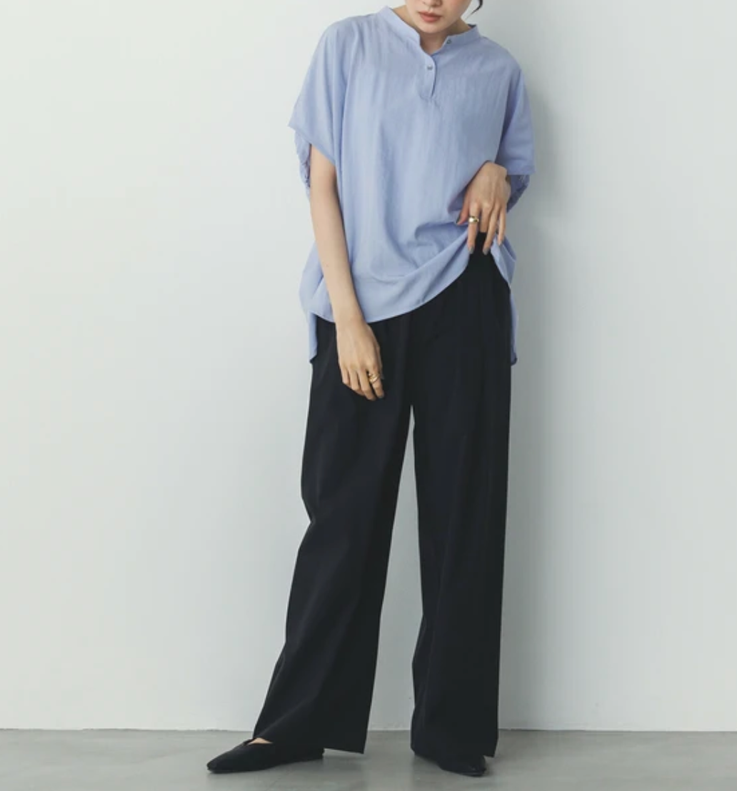 【hunch】接触冷感(厚手)ワイドストレートパンツ　※6/11~17迄に順次発送予定