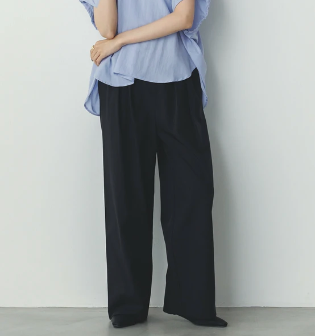 【hunch】接触冷感(厚手)ワイドストレートパンツ　※6/11~17迄に順次発送予定