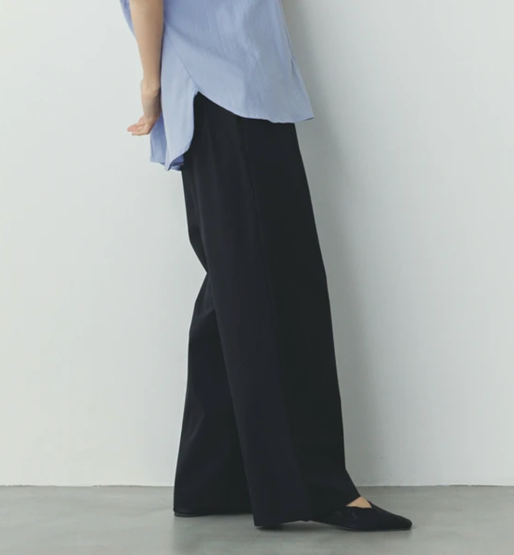 【hunch】接触冷感(厚手)ワイドストレートパンツ　※6/11~17迄に順次発送予定