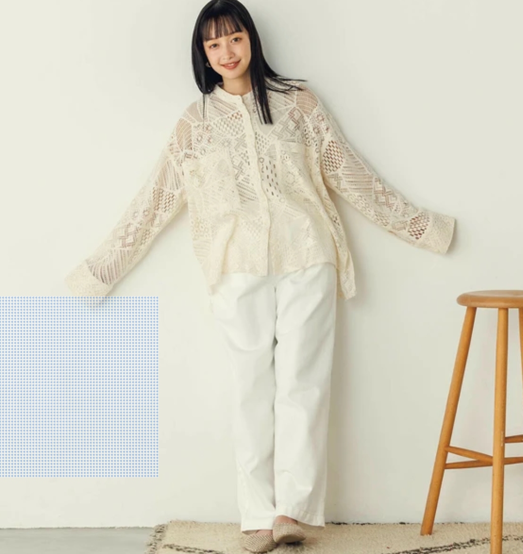 【hunch】ツイル/10ozデニムストレートパンツ -オフホワイト-　※5/14〜5/20より順次配送予定