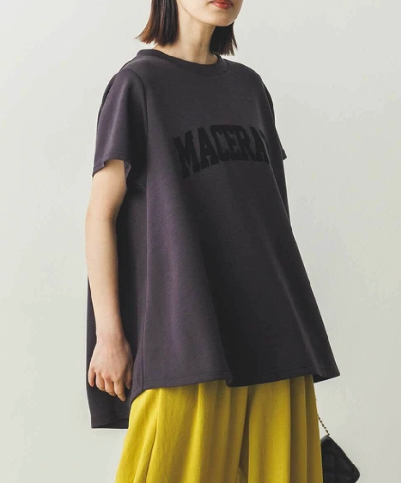【ぞうねこ別注】フロッキーロゴフレアTシャツ　-チャコール-　※8/6〜8/12迄に順次発送予定