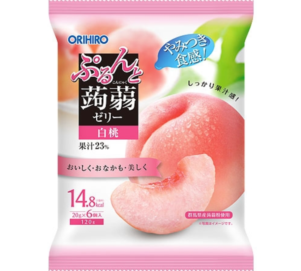 ぷるんと蒟蒻ゼリー /パウチ 6個入　-白桃-　※8/6〜12迄に順次発送予定