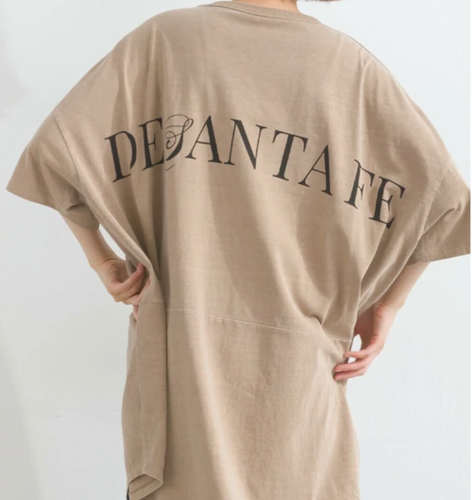 ピグメントロゴプリントTシャツ　-グレージュ-　※7/9〜15迄に順次発送予定