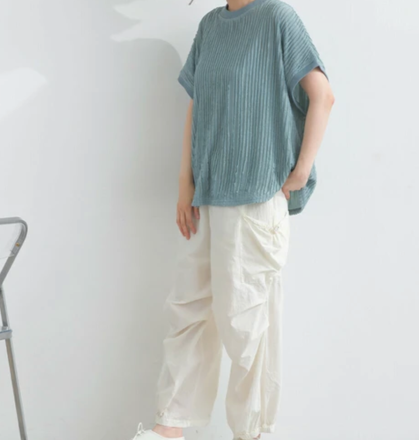 天竺編みビッグTシャツ　-ライトブルー-　※7/9〜15迄に順次発送予定