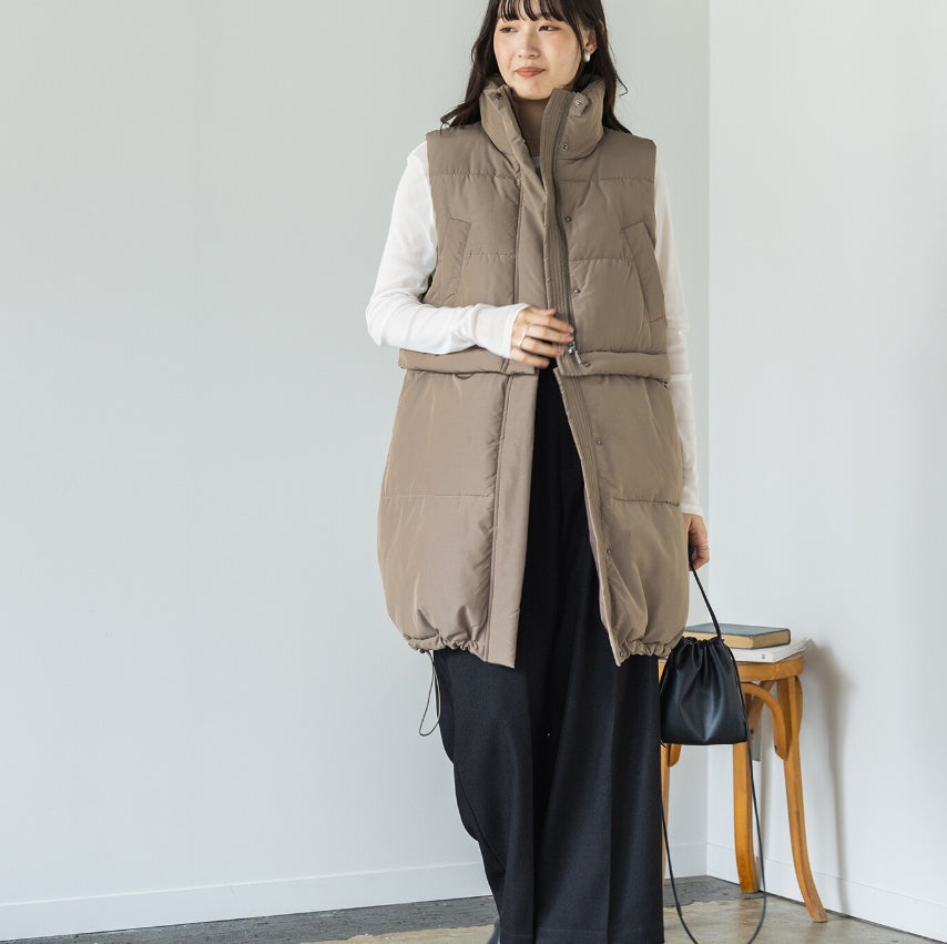 【hunch】マルチウェイ中綿ベスト　 モカ   ※2/26~3/4頃より順次配送予定