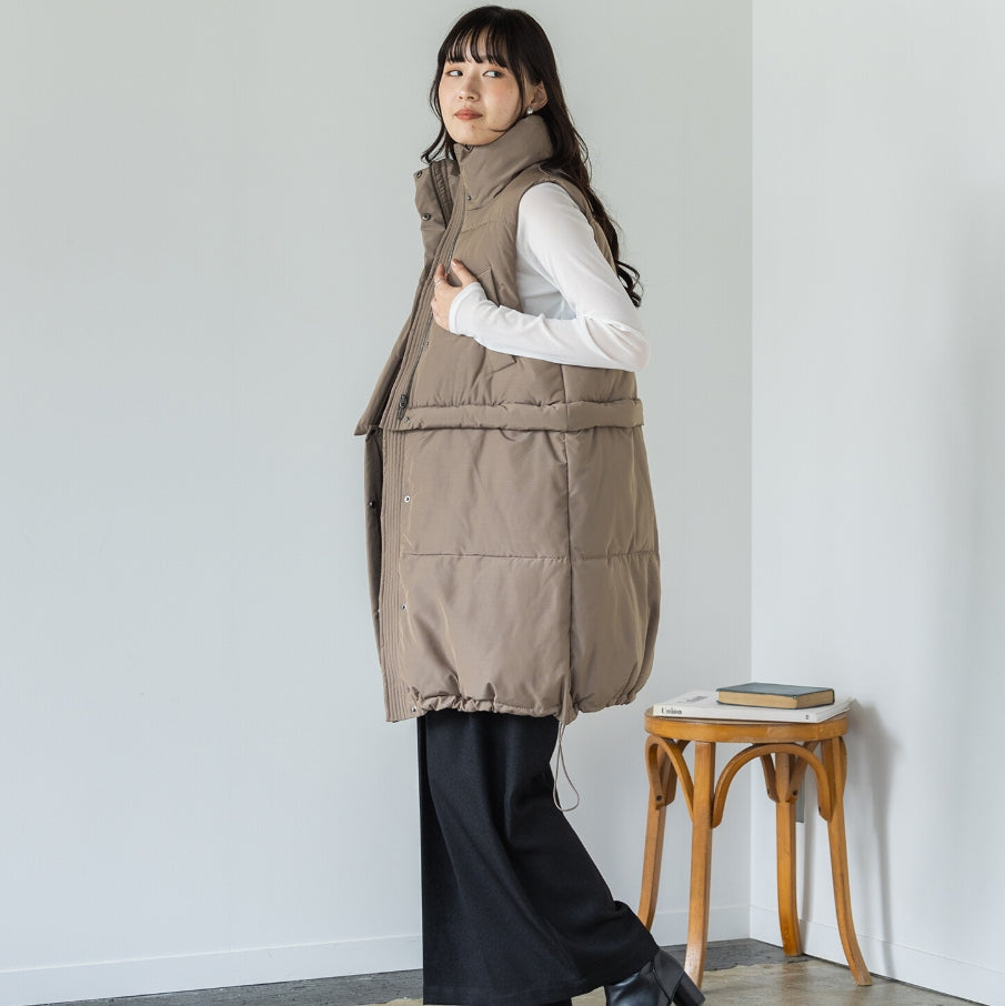 【hunch】マルチウェイ中綿ベスト　 モカ   ※2/26~3/4頃より順次配送予定