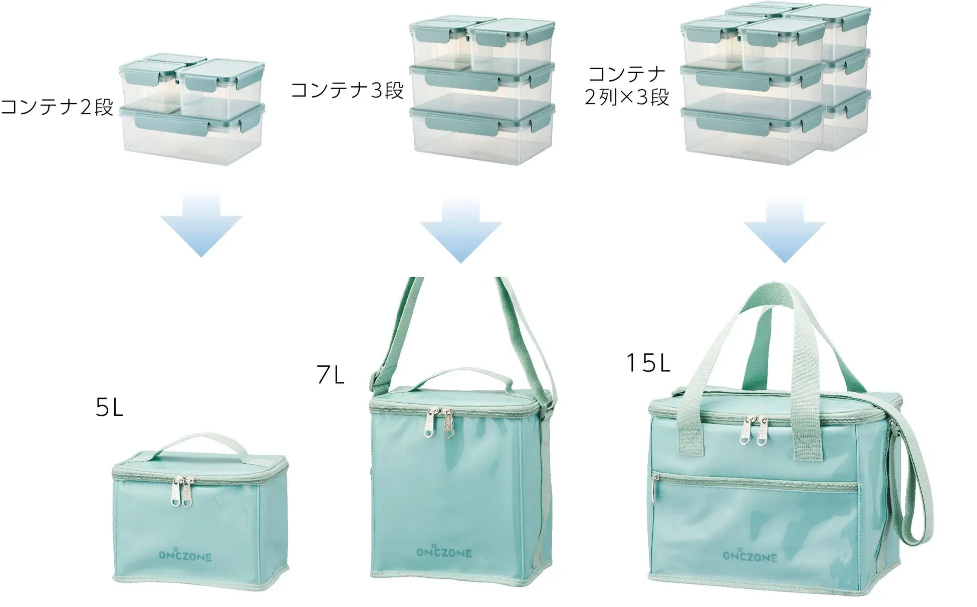 オンドゾーンＰＶＣクーラーバック　5L（ミント)　※8/13~19より順次発送
