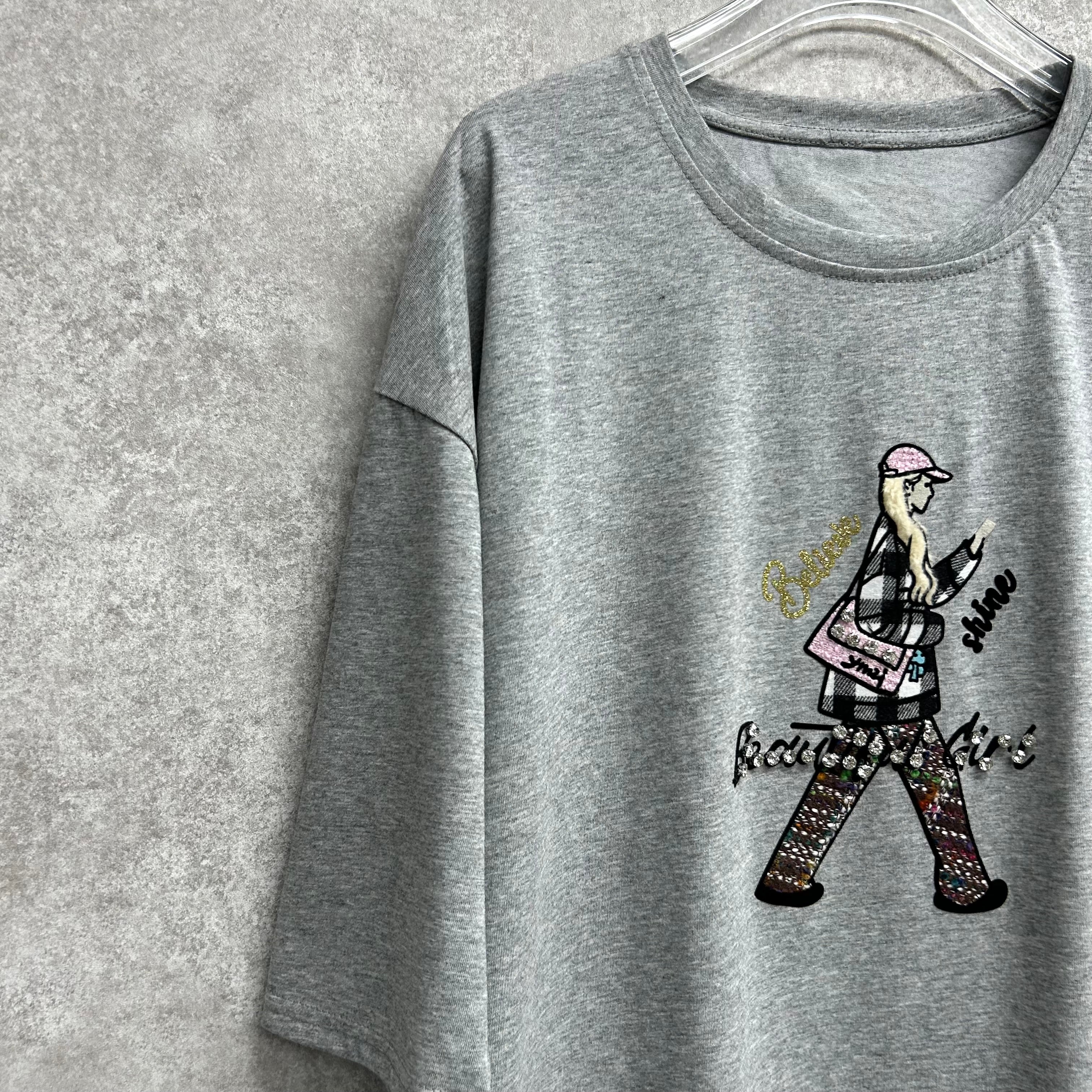 シティーガールTシャツ　-グレー-　※3/5〜11頃より順次発送予定