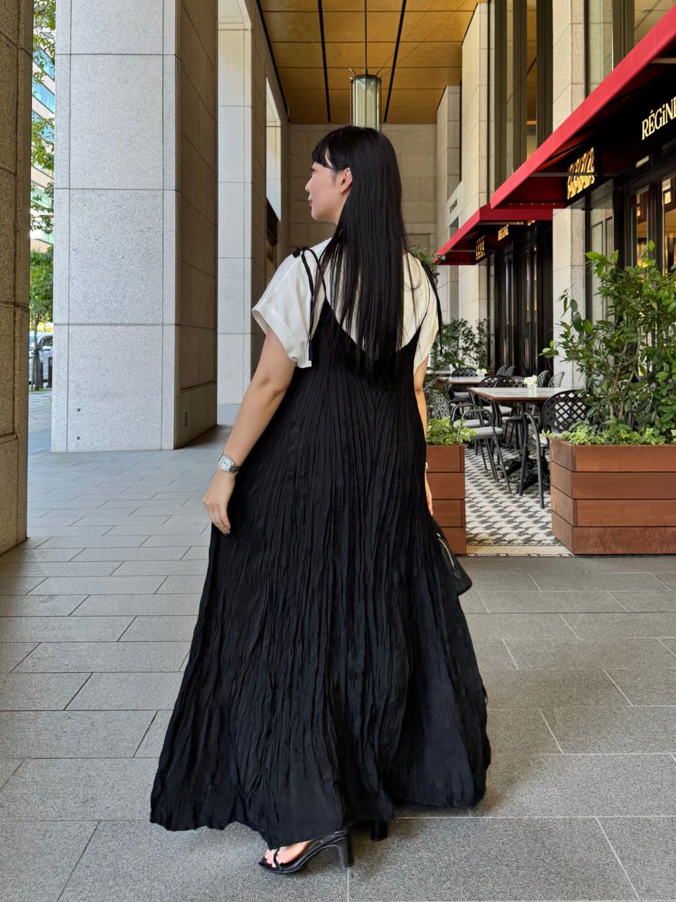 【ASYMM】CRUSHÉ DRESS -black-　※7/28〜8/1迄に順次発送
