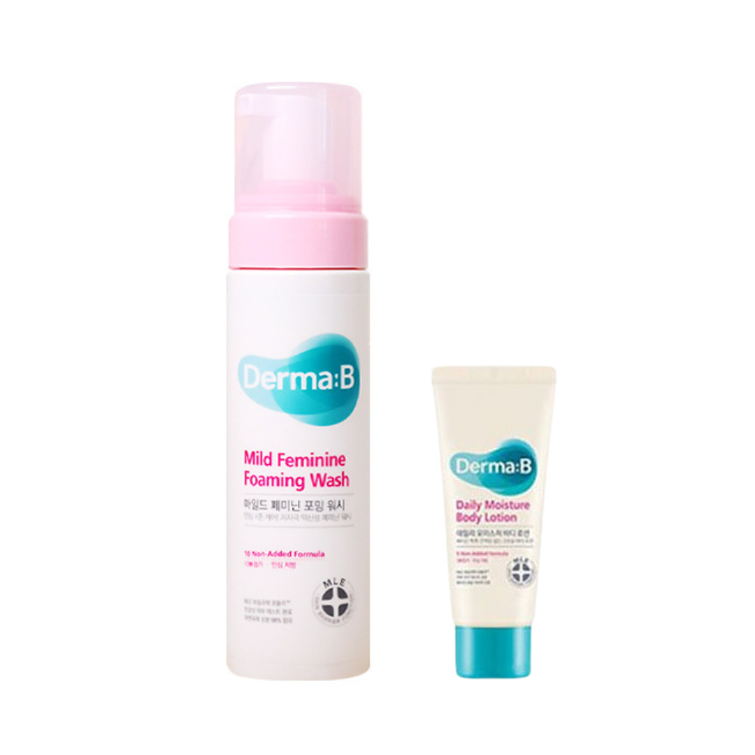 【Derma B】マイルドフェミニン フォーミングウォッシュ200ml ＋ デイリーモイスチャ―ボディローション20ml付き　※3/19~3/25頃より配送予定