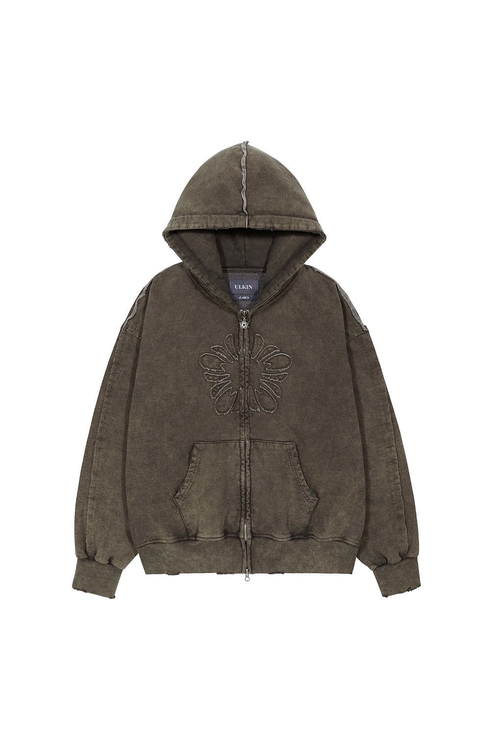 ※予約商品【ULKIN】MUGUNG Vintage Zip-up Hoodie_Brown　※12月頃より順次配送予定