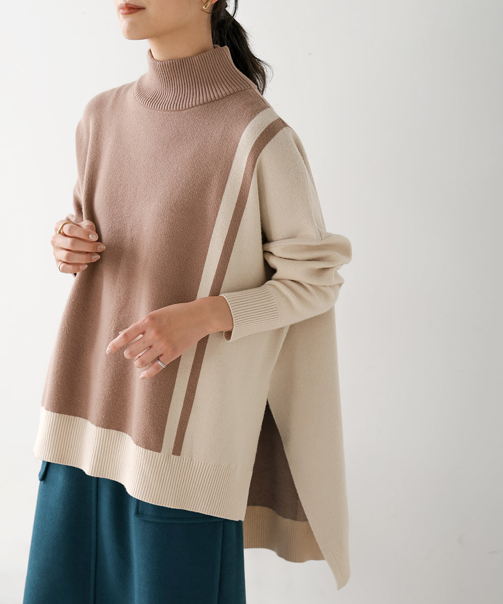 【Bou Jeloud】もち軽ラインニット　ベージュ ※3/5~11より順次発送予定
