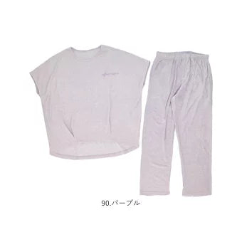 パイル半袖上下セット　パープル　※7/9〜7/15頃より順次配送予定