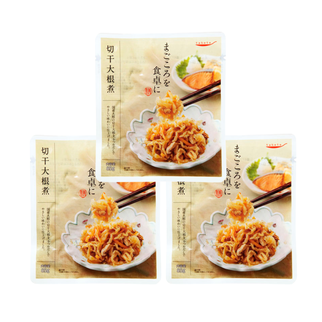 【K&K】tabete 切干大根煮 3袋セット　※7/23〜29迄に順次発送予定