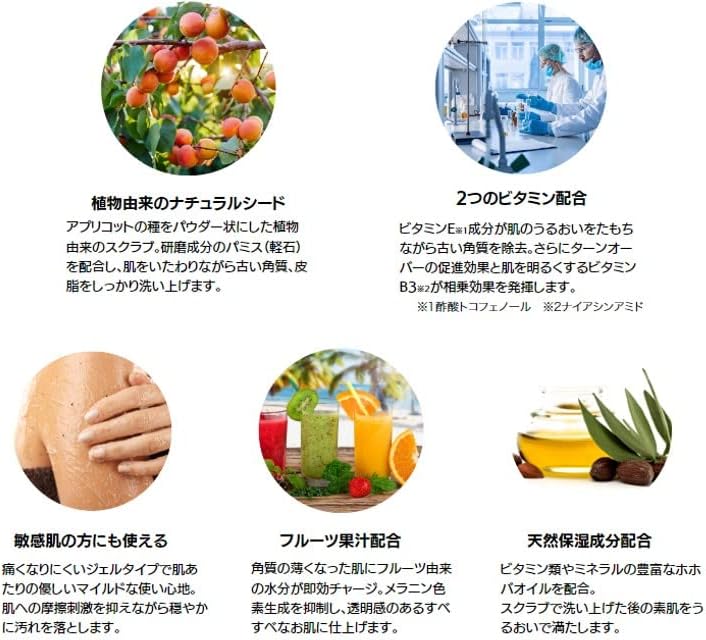 【ナーラック】エクスフォリエーティング　バスボディスクラブ　キウイ／400ml　※6/18-24配送予定