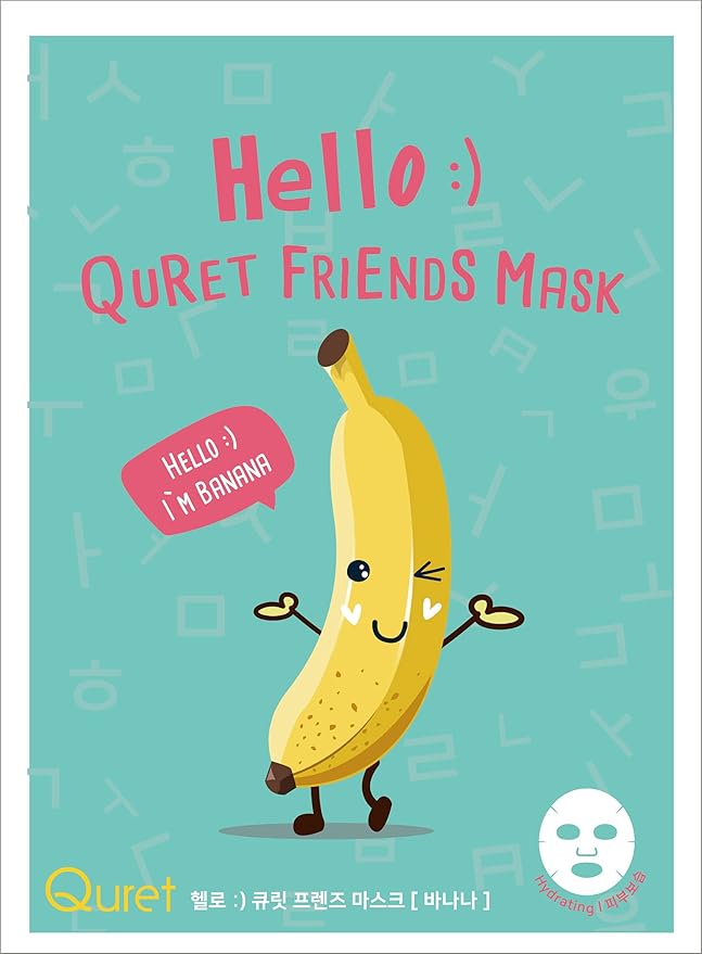 Quret Friends Mask バナナ×保湿　※4/23~29より順次配送予定