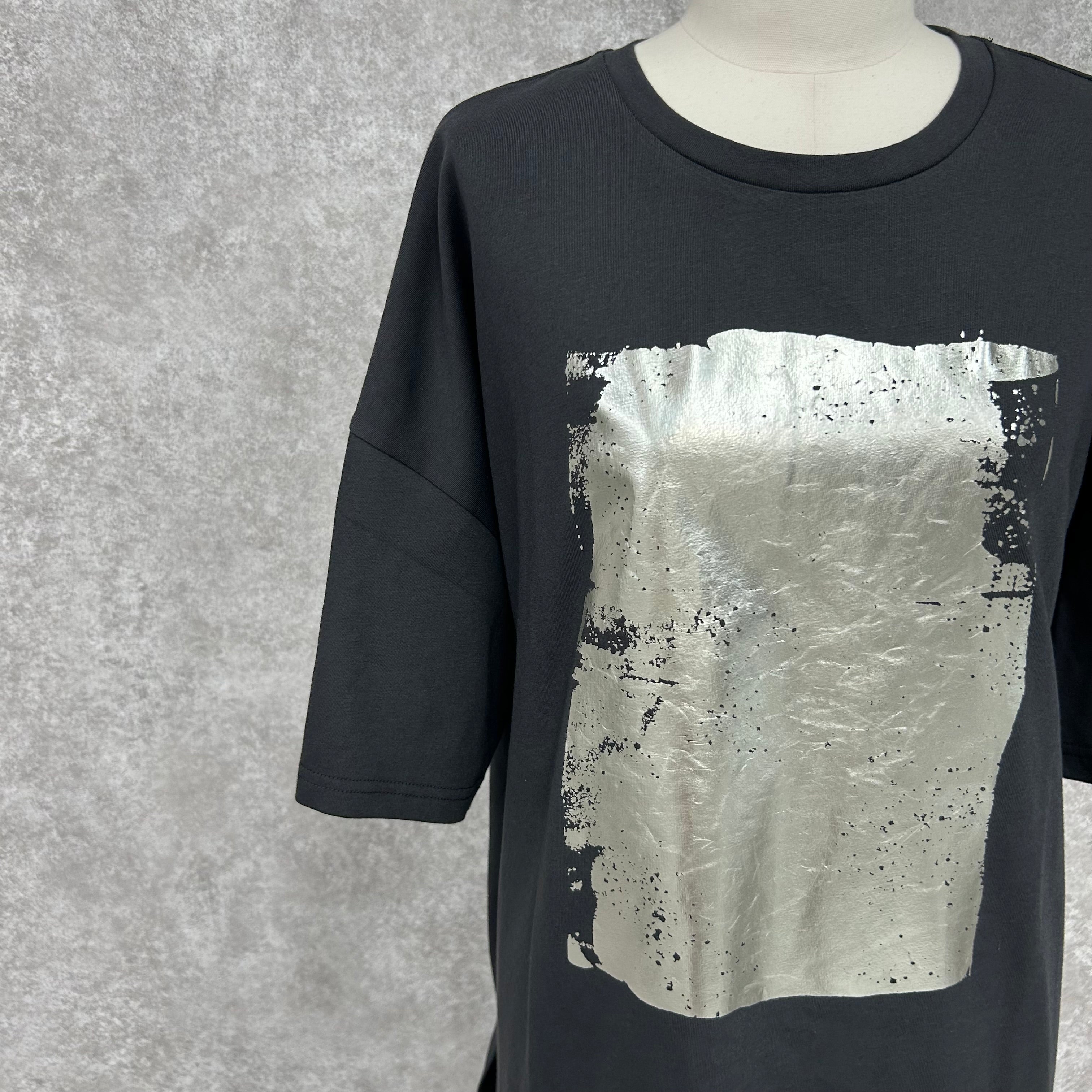 プリントBIG Tシャツ -ブラック-　 ※7/30-8/5迄に順次発送予定