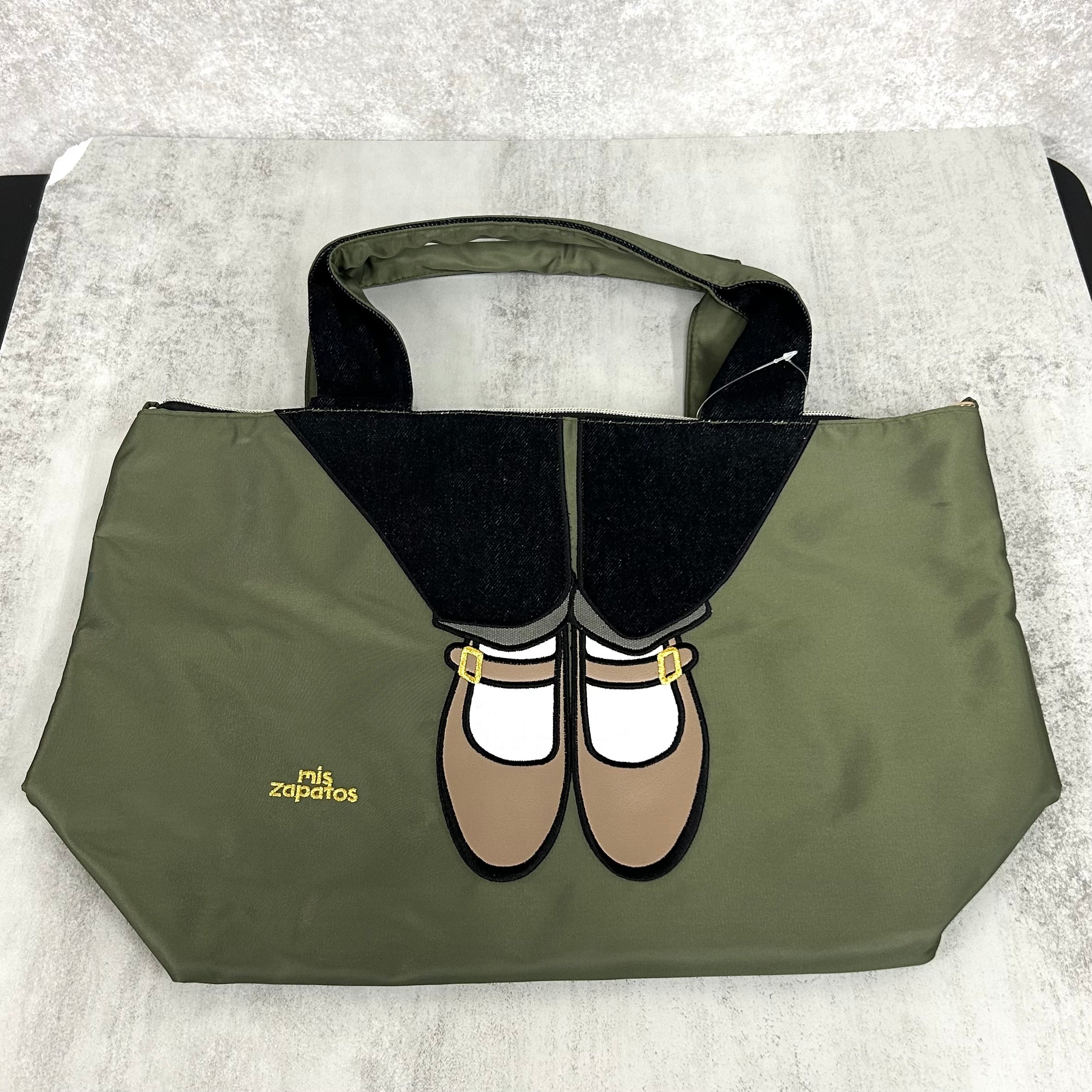 レザーパンプストート(L) カーキ　※2/26〜3/4頃より順次発送予定