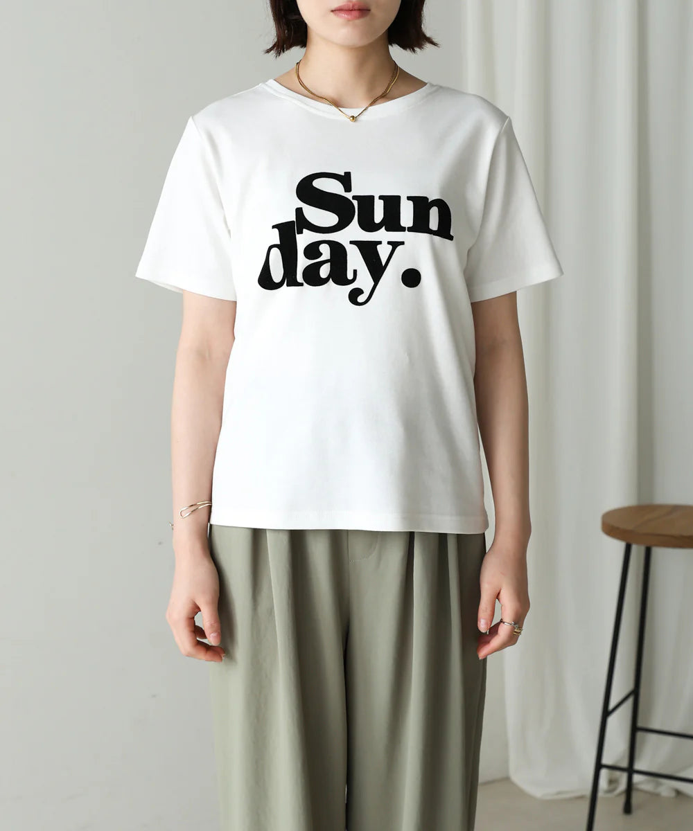 フロッキーロゴTシャツ　-オフホワイト-　※7/9-15迄に順次発送予定