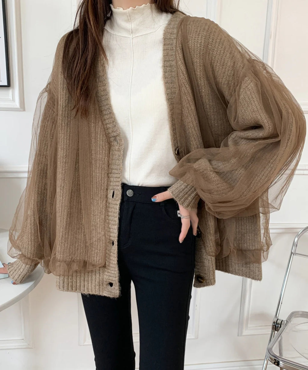 M&KYOKO エムアンドキョウコ マルチカラーニットロングカーディガン M M&KYOKO エムアンドキョウコ マルチカラーニットロングカーディガン M