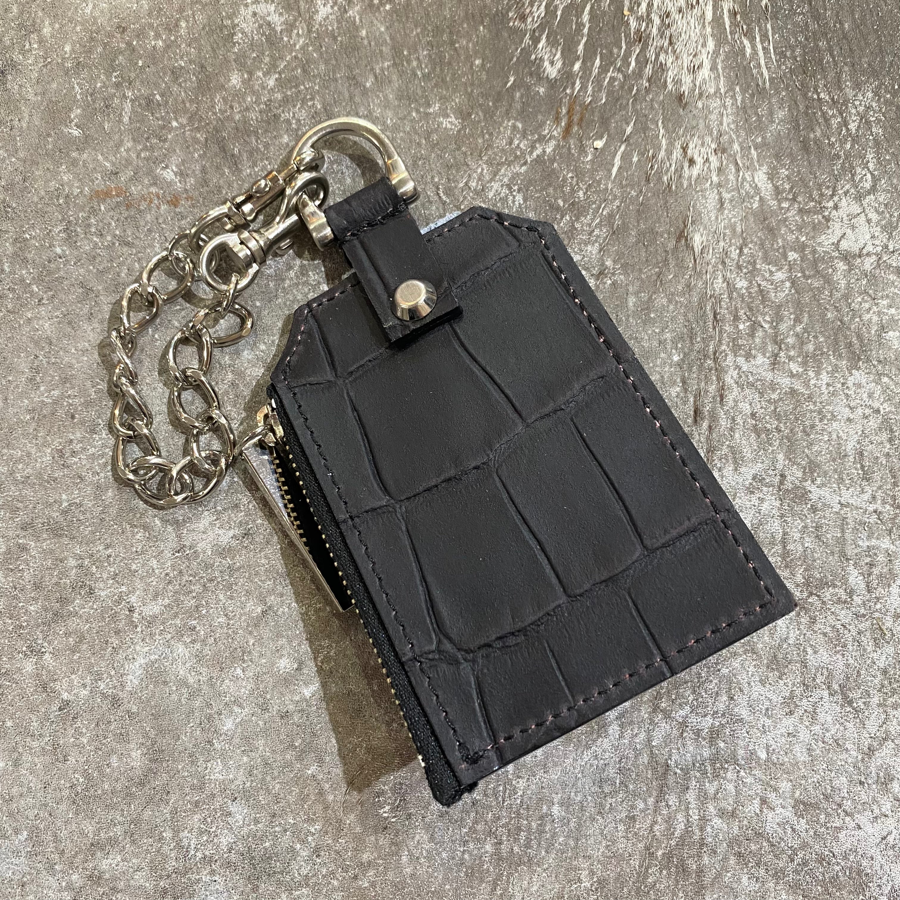 ⚠️予約【M.U.L.】チェーンパスケース -vintage ブラック-　※R7. 6月末納品予定