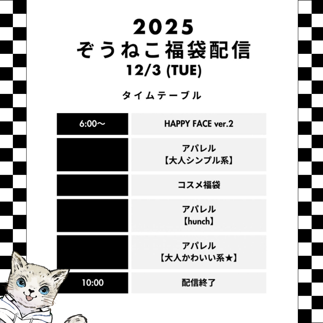 【必読】ぞうねこちゃんねる福袋2025 注意事項